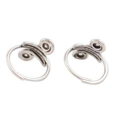 Alternate image for Swirl-Shaped Sterling Silver Toe Rings from India Swirl Quartet