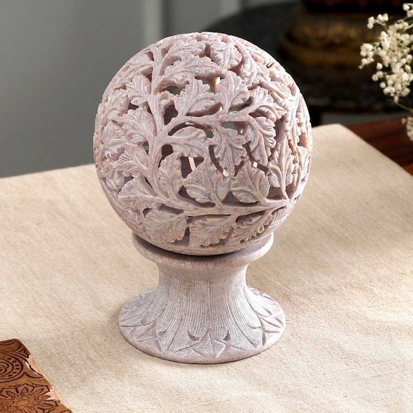 Alternate image for India Hand Carved Soapstone Candle Holder Elephant Parade