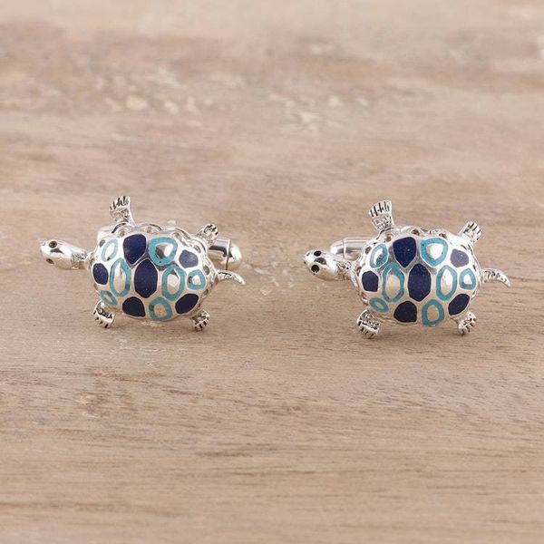 Alternate image for Sterling Silver Cufflinks Good Luck Mens Jewelry Turtles Trendy Turtles