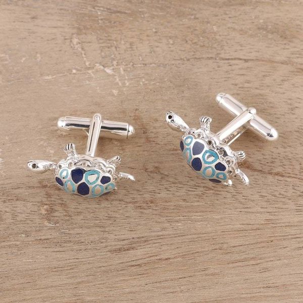 Alternate image for Sterling Silver Cufflinks Good Luck Mens Jewelry Turtles Trendy Turtles