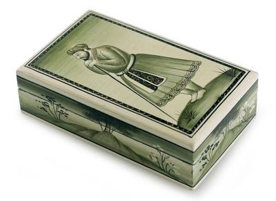 Alternate image for Hand Painted Papier Mache Decorative Box from India Mughal Emperor