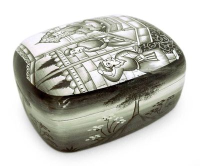 Alternate image for Paper mache decorative box The Emperors Audience
