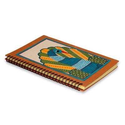 Alternate image for Gond Style Handmade Paper Journal by Indian Artisan Dance of Freedom