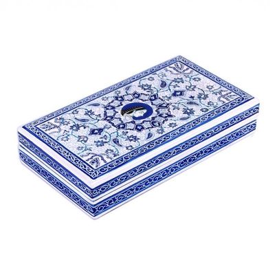 Alternate image for Velvet-Lined Papier Mache Wood Box with Mughal Queen Motif Queens Grandeur
