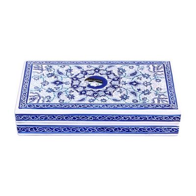 Alternate image for Velvet-Lined Papier Mache Wood Box with Mughal Queen Motif Queens Grandeur