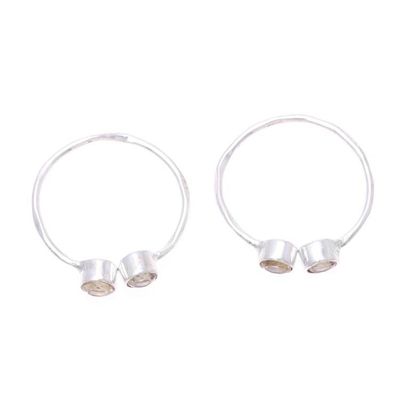 Alternate image for Sparkling Citrine Toe Rings Crafted in India Twin Elegance