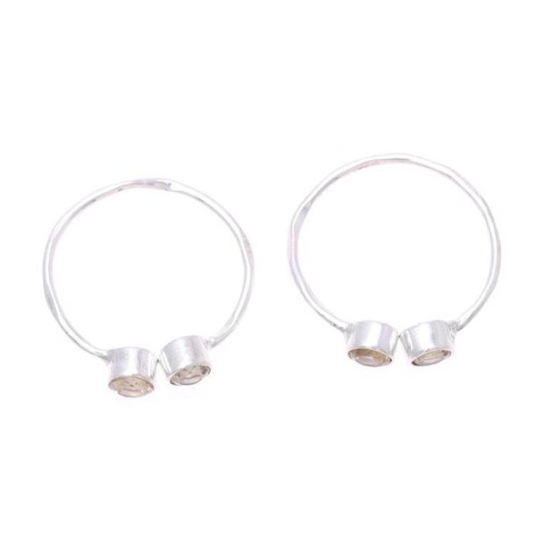 Alternate image for Sparkling Citrine Toe Rings Crafted in India Twin Elegance