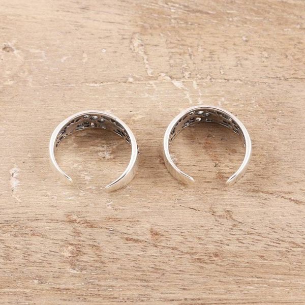 Alternate image for Floral Openwork Sterling Silver Toe Rings from India Pair Floral Trellis