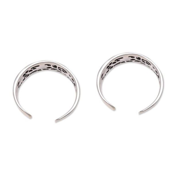Alternate image for Floral Openwork Sterling Silver Toe Rings from India Pair Floral Trellis