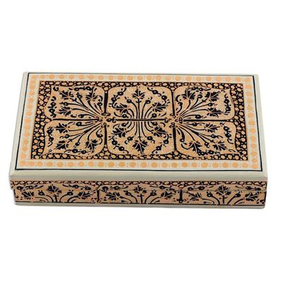 Alternate image for Elegant Rectangular Hand Painted Decorative Box Srinagar Artistry