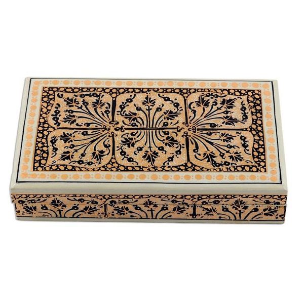 Alternate image for Elegant Rectangular Hand Painted Decorative Box Srinagar Artistry