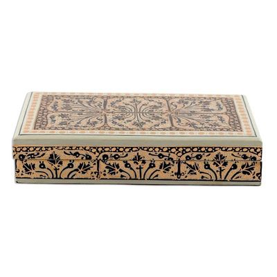 Alternate image for Elegant Rectangular Hand Painted Decorative Box Srinagar Artistry