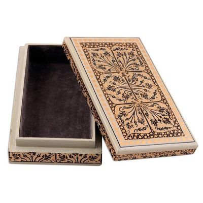 Alternate image for Elegant Rectangular Hand Painted Decorative Box Srinagar Artistry