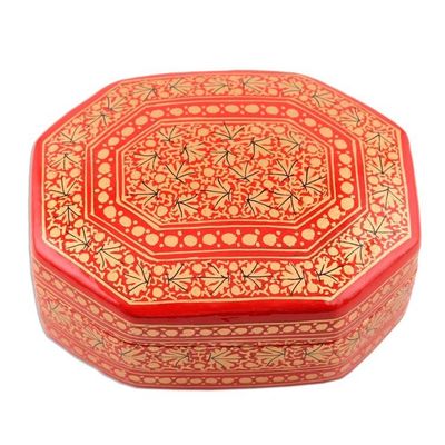 Alternate image for Elegant Papier Mache and Wood Trinket Box Kashmir Radiance