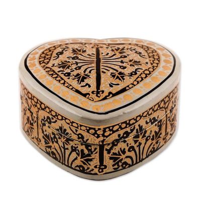 Alternate image for Heart-Shaped Hand Painted Decorative Box Srinagar Heart