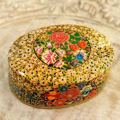 Alternate image for Handmade Papier Mache Decorative Box from India Kashmir Essence