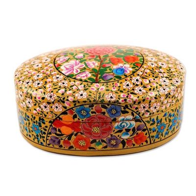 Alternate image for Handmade Papier Mache Decorative Box from India Kashmir Essence