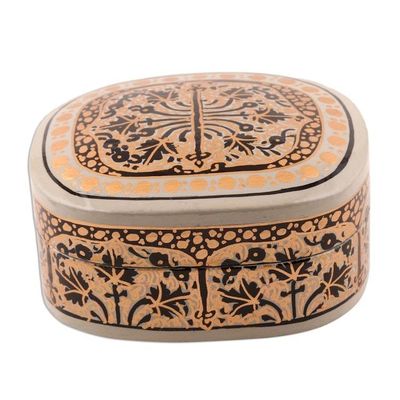 Alternate image for Artisan Crafted Hand Painted Papier Mache Box Srinagar Beauty