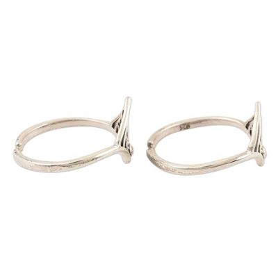 Alternate image for Handmade Sterling Silver Toe Rings from India Pair Diamond Tiara