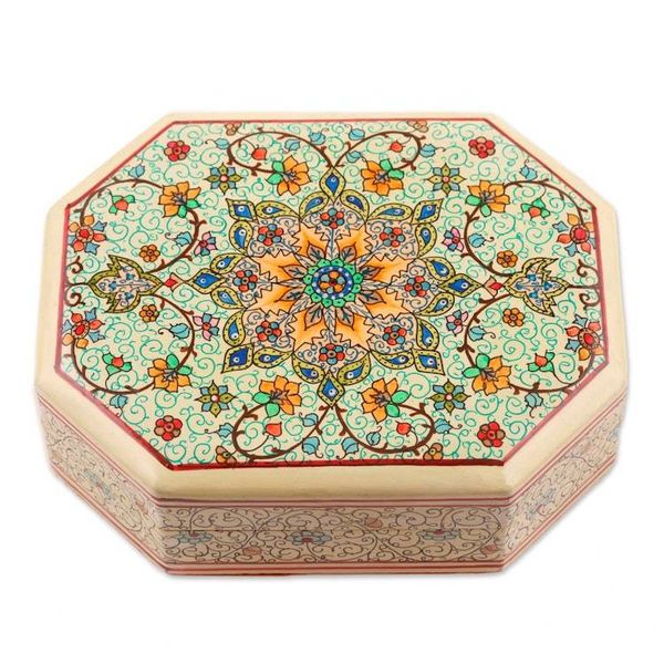 Alternate image for Handcrafted Wood and Papier Mache Box from India Persian Grandeur