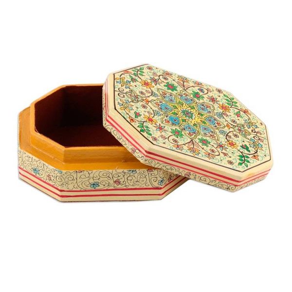 Alternate image for Handcrafted Wood and Papier Mache Box from India Persian Grandeur