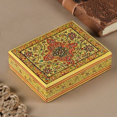 Alternate image for Wood Papier Mache Decorative Box from India Blooms in Persia