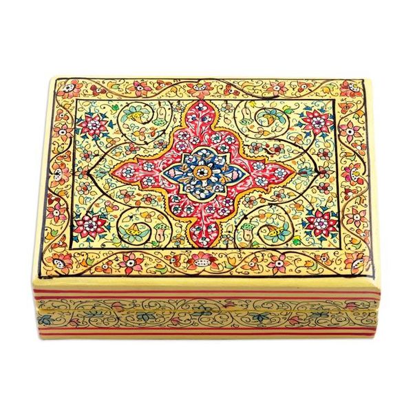 Alternate image for Wood Papier Mache Decorative Box from India Blooms in Persia