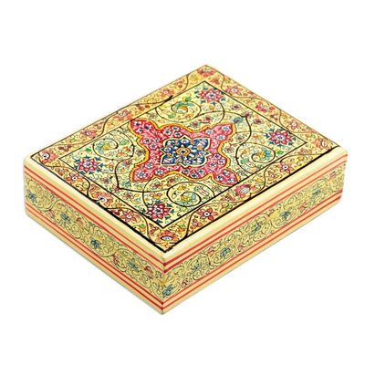 Alternate image for Wood Papier Mache Decorative Box from India Blooms in Persia