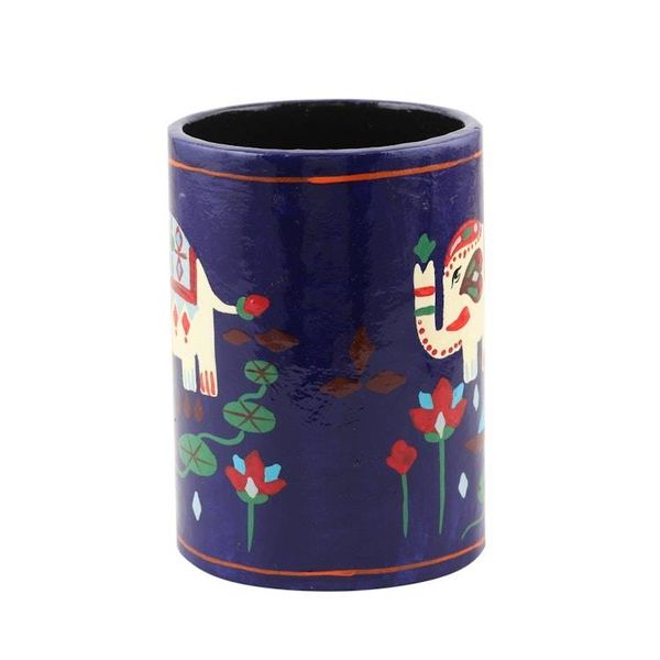 Alternate image for Hand Crafted Papier Mache Pen Holder Midnight Tale