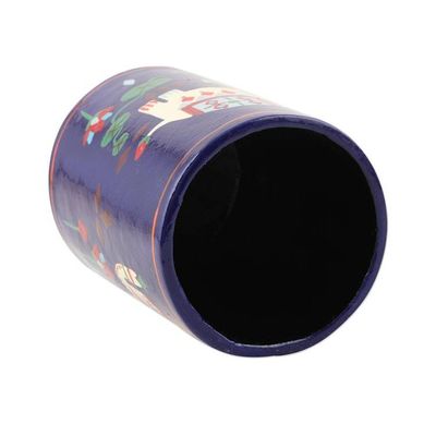 Alternate image for Hand Crafted Papier Mache Pen Holder Midnight Tale