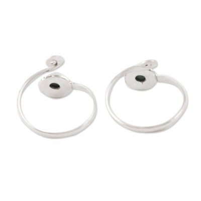 Alternate image for Indian Sterling Silver Toe Rings Pair Gemstone Spiral in Turquoise