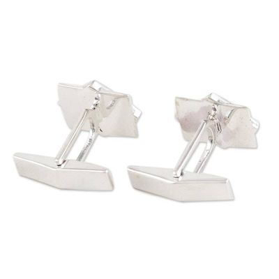 Alternate image for Mens Cubic Zirconia and Sterling Silver Cufflinks Best Dressed