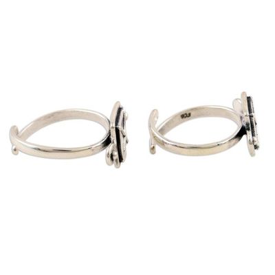 Alternate image for Hand Made Sterling Silver Toes Rings from India Pair Sky Plaza