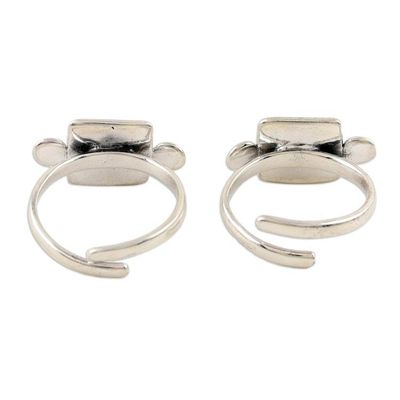 Alternate image for Hand Made Sterling Silver Toes Rings from India Pair Sky Plaza