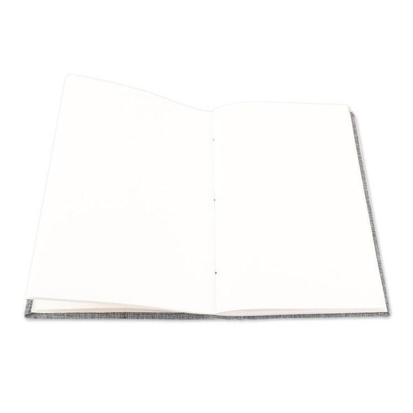 Alternate image for Grey Cotton Journal with Handmade Paper Handcrafted in India Chic Grey