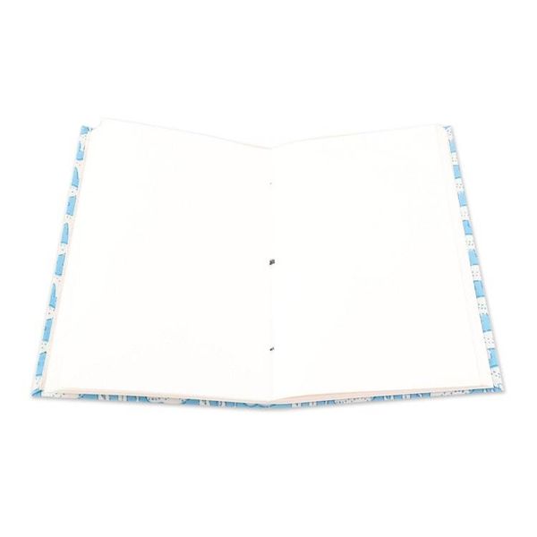 Alternate image for Hand-Block Printed Motif Cotton Journal with Handmade Paper Cerulean Wild