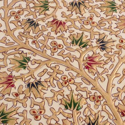 Alternate image for Set of 3 Forest-Themed White and Golden Wood Relief Panels Eden Valley