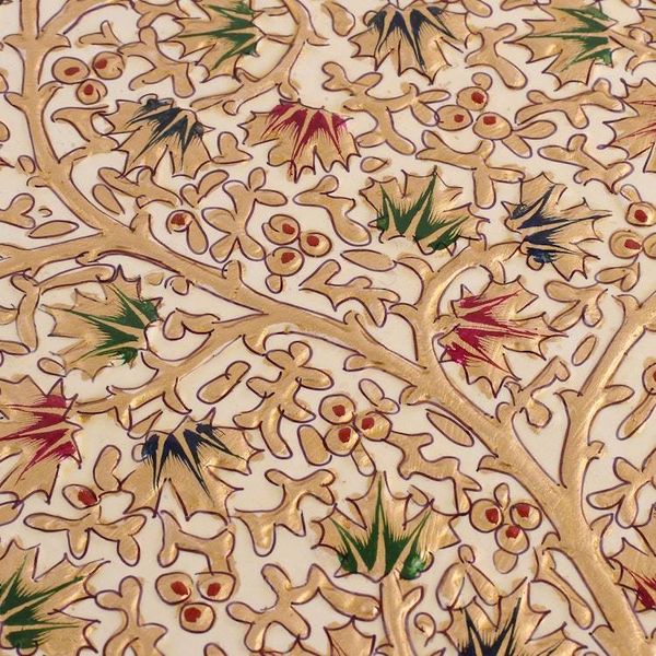 Alternate image for Set of 3 Forest-Themed White and Golden Wood Relief Panels Eden Valley