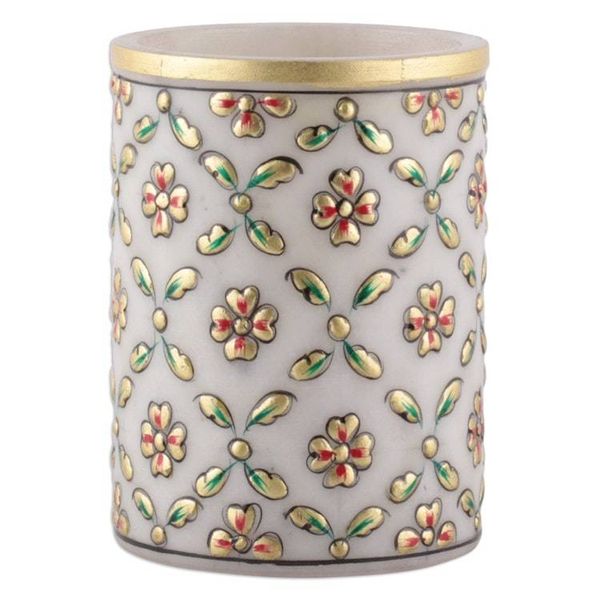 Alternate image for Floral Mesh-Patterned Marble Pend Holder in Green and Red Spring Mesh