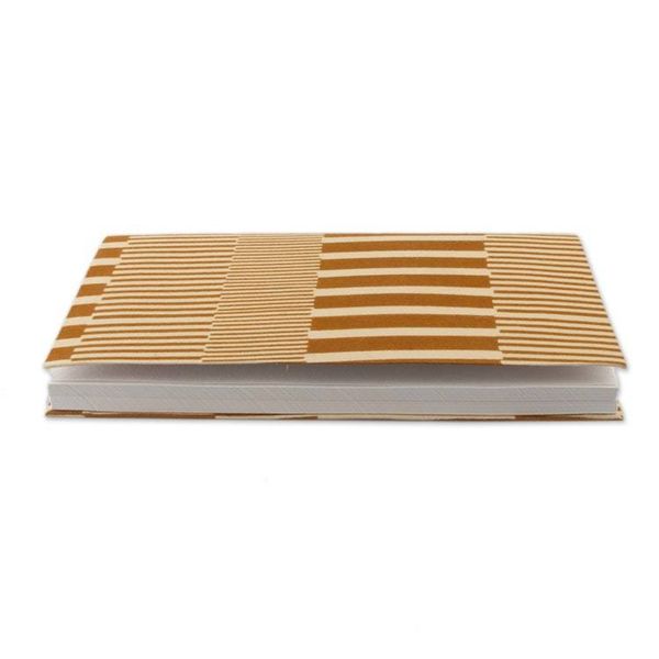 Alternate image for 80-Page Block-Printed Cotton Journal in Yellow and Ivory Yellow  Jolly