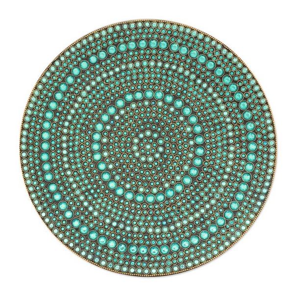 Alternate image for Bejeweled vanity tray Aqua Glitz