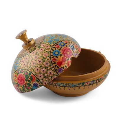 Alternate image for Spring-Themed Polished Yellow Papier Mache Decorative Box The Ancient Spring