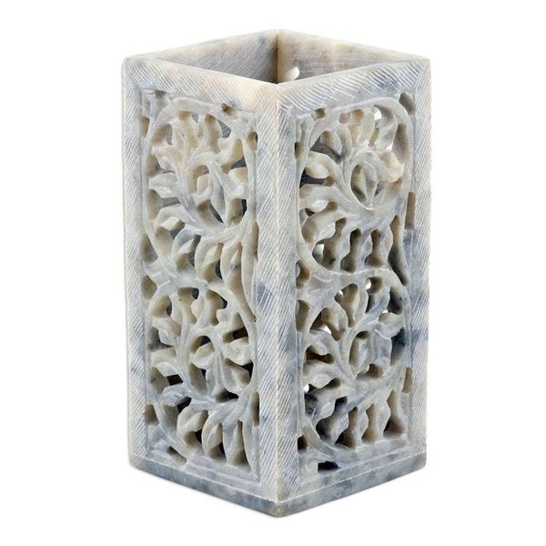 Alternate image for Hand Carved Soapstone Pen Holder from India Office Order