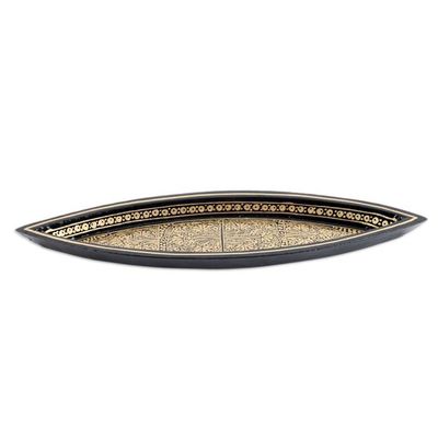 Alternate image for Handcrafted Traditional Wood Incense Holder in Warm Hues Midnight Scents