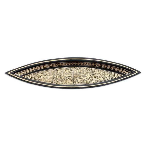 Alternate image for Handcrafted Traditional Wood Incense Holder in Warm Hues Midnight Scents
