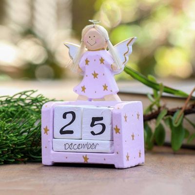 Alternate image for Lilac Angel Themed Perpetual Calendar Angel Time in Lilac