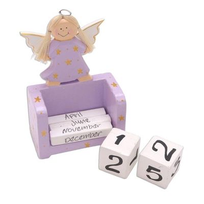 Alternate image for Lilac Angel Themed Perpetual Calendar Angel Time in Lilac