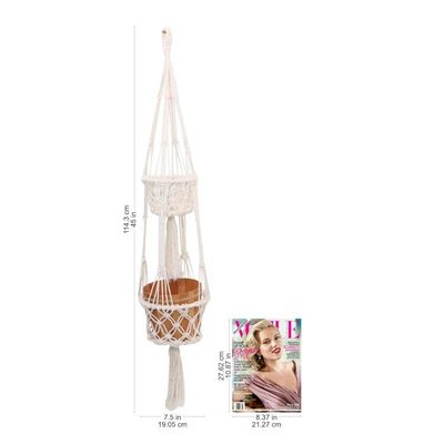 Alternate image for Handwoven Double Cotton Flower Pot Hanger from Bali Ubud Plants