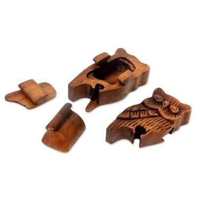 Alternate image for Owl Theme Wood Puzzle Box The Owls Secret