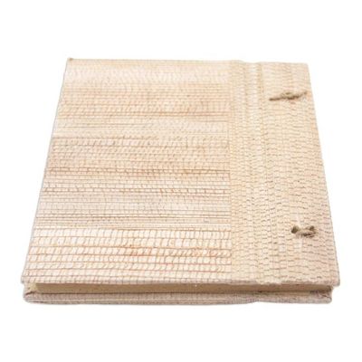 Alternate image for Hand-Crafted Eco-Friendly Natural Fiber Fish-Themed Journal Swerving Fish